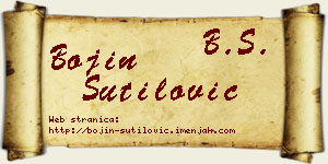 Bojin Šutilović vizit kartica
